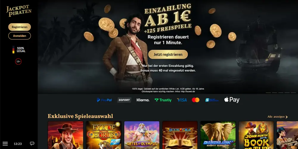 JackpotPiraten Casino Startseite - GGL-lizenziertes Online Casino Deutschland